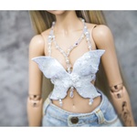 Photo of Корсаж Бабочка - белый голографик - A (Small) bust