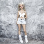 Photo of Корсаж Бабочка - белый голографик - A (Small) bust