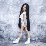 Photo of Парик "Черный+оранжевый" 6-7 Minifee (17см)