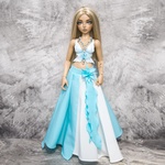 Photo of Юбка MAXI с цветочком - аквамарин