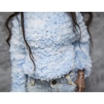 Photo of Кофта "пушистое облачко" голубая с белым