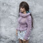 Photo of Свитер лиловый с нежным блеском