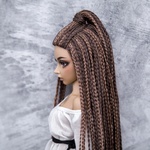 Photo of Парик "2 тона коричневых" 6-7 Minifee (17см)