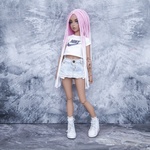 Photo of Парик "Бело-розовый" 6-7 Minifee (17см)