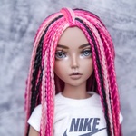 Photo of Парик "Розово-черный" 6-7 Minifee (17см)