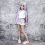 Photo of Парик "Серо-фиолетовый" без страз 6-7 Minifee 17см