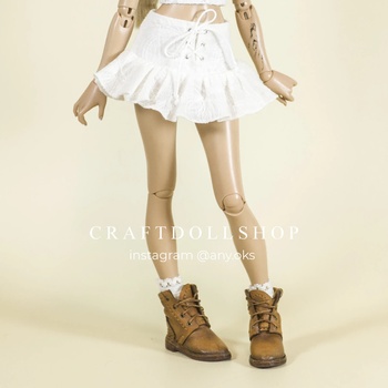 Photo of Юбка белая со шнуровкой