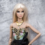 Photo of Корсаж - цветы на голубом (Золочение Поталью) на классическое ФР тело