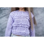 Photo of Свитер с св. фиолетовый с белым