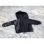 Photo of Бомбер - пайетки "черный", с капюшоном