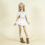 Photo of Юбка белая со шнуровкой