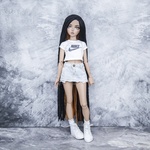 Photo of Парик "Черный+оранжевый" 6-7 Minifee (17см)