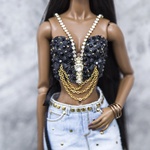 Photo of Корсаж черный с золотым для Nu Face