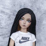 Photo of Парик "Черный+оранжевый" 6-7 Minifee (17см)