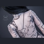 Photo of Боди полупрозрачный с рисунком