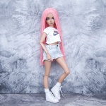 Photo of Парик "Персик" с блестящими нитями 6-7 Minifee (голова 17см)