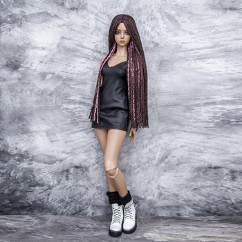 Photo of Парик "Розово-коричневый с малиновым" SD (размеры 7-8-9)