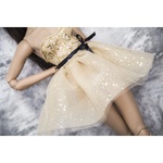 Photo of Платье бежево-золотое со стразами и пайетками