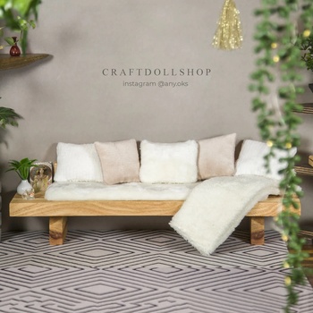 Photo of Диван для кукол 1/6 30см "Розовая акация"