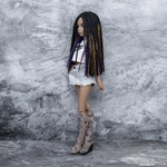 Photo of Парик "черны+фиолетовый+золотой" 6-7 Minifee (голова 17см)