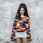 Photo of Свитер Яркий с удлиненными рукавами