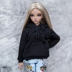 Photo of Худи с капюшоном черный - мопс