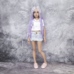 Photo of Парик "Серо-фиолетовый" без страз 6-7 Minifee 17см