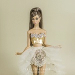 Photo of Корсаж Золотой с цветами для Poppy Parker