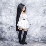 Photo of Парик Черный с бабочками и стразами 6-7 Minifee (17см)