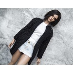 Photo of Кардиган черный без застежки (с блеском)