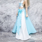 Photo of Юбка MAXI с цветочком - аквамарин