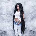 Photo of Парик "черный" гофре 5-6 Iple Fid 14.5см