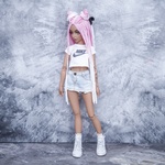 Photo of Парик "Бело-розовый" 6-7 Minifee (17см)