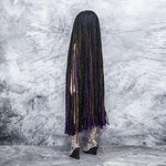 Photo of Парик "черны+фиолетовый+золотой" 6-7 Minifee (голова 17см)