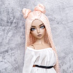 Photo of Парик "Персик-розовый-желтый" омбре 6-7 Minifee (17см)