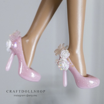 Photo of Туфли Розовые с бабочками и цветами