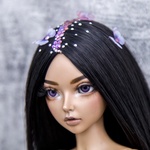 Photo of Парик Черный с бабочками и стразами 6-7 Minifee (17см)