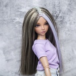 Photo of Парик со стразами - Пастельная прядка 6-7 Minifee (17см)