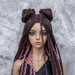 Photo of Парик "Розово-коричневый с малиновым" SD (размеры 7-8-9)