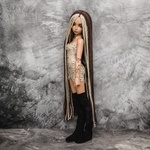 Photo of Парик "Коричневый с Блондом" 6-7 Minifee голова 17см