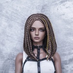 Photo of Парик "коричневый с золотом" 5-6 Iple Fid 14.5см