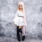 Photo of Парик "Персик-розовый-желтый" омбре 6-7 Minifee (17см)