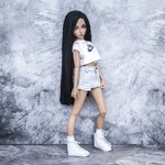 Photo of Парик "Черный+оранжевый" 6-7 Minifee (17см)