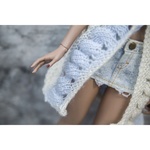 Photo of Кардиган 2х цветный (беж + голубой) без застежки