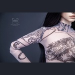 Photo of Боди полупрозрачный с рисунком