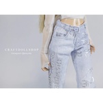 Photo of Джинсы светлые с серебряными надписями (2)