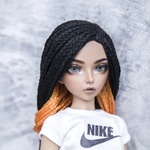 Photo of Парик "Черный+оранжевый" 6-7 Minifee (17см)