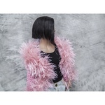 Photo of Кофта розовая, пушистая, с блеском, без застежки