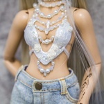 Photo of Корсаж Волна - белый голографик - A (Small) bust