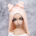 Photo of Парик "Персик-розовый-желтый" омбре 6-7 Minifee (17см)